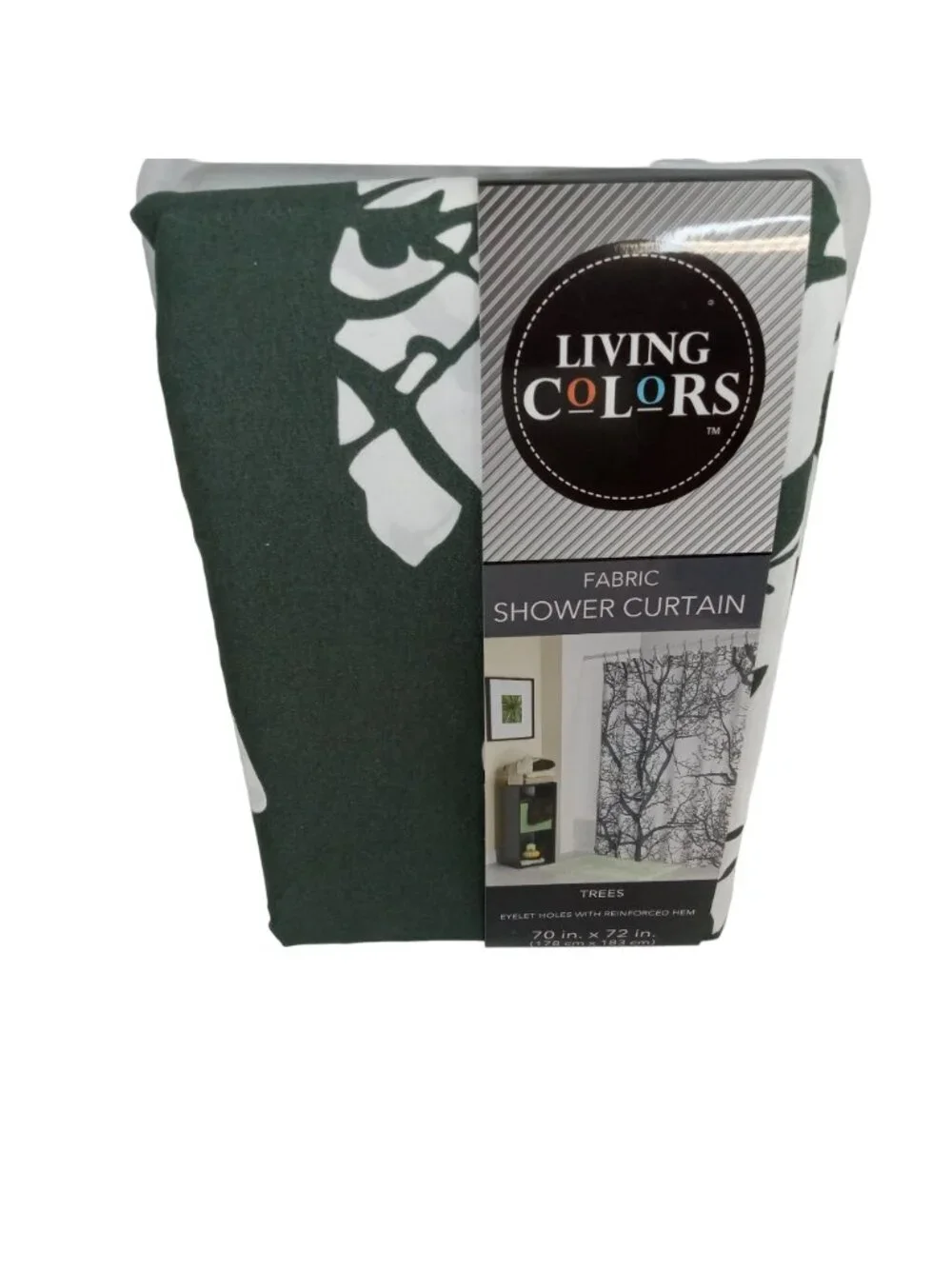 Living Colors TREES Fabric Shower Curtain 70